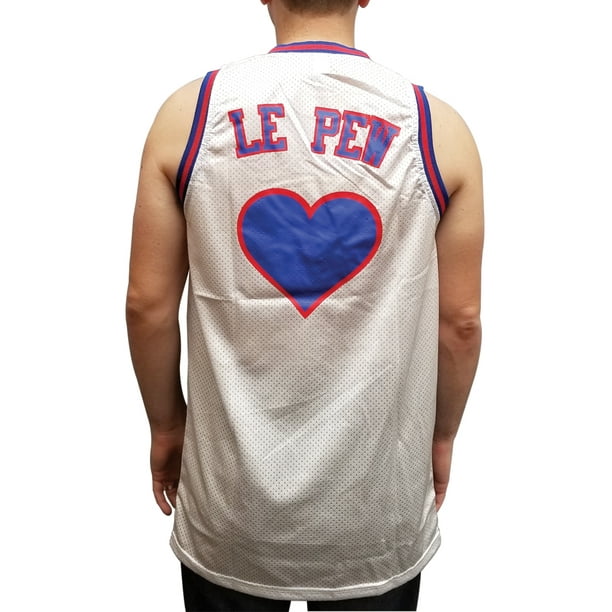 PEPE LE PEW TUNE SQUAD SPACE JAM MOVIE BASKETBALL JERSEY SEWN NEW ANY SIZE